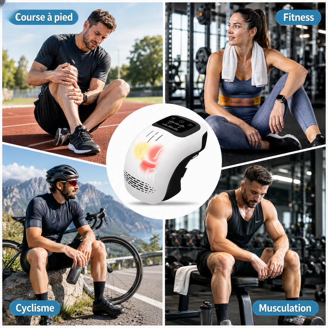 Knee-Relief Pro – masseur de genou chauffant