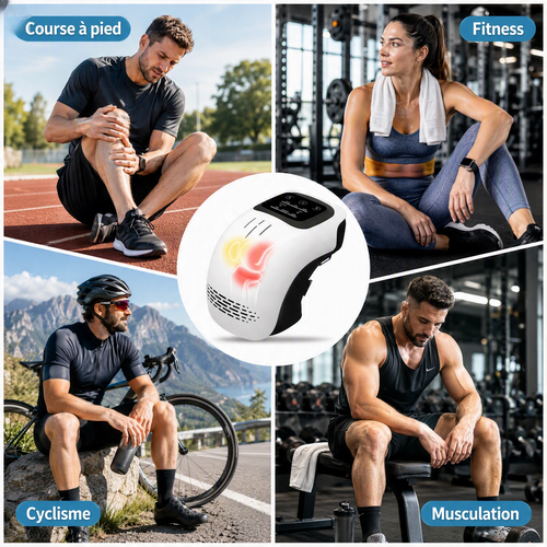 Knee-Relief Pro – masseur de genou chauffant