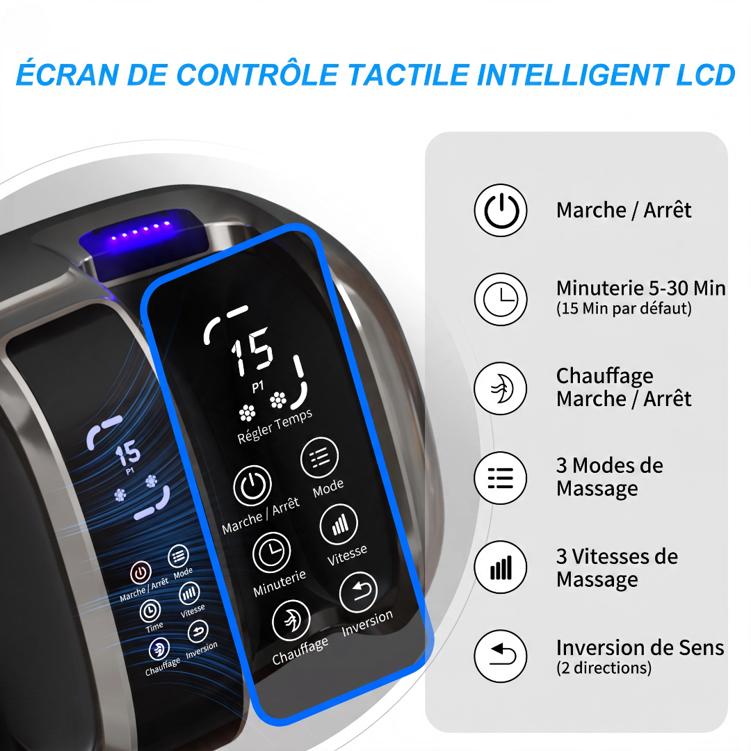 FootWave Pro – Masseur Pieds & Mollets Chaleur 3D