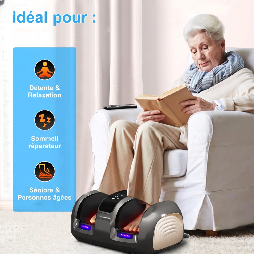 FootWave Pro – Masseur Pieds & Mollets Chaleur 3D