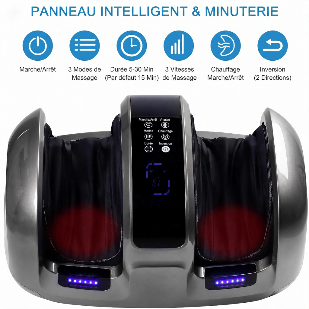 FootWave Pro – Masseur Pieds & Mollets Chaleur 3D