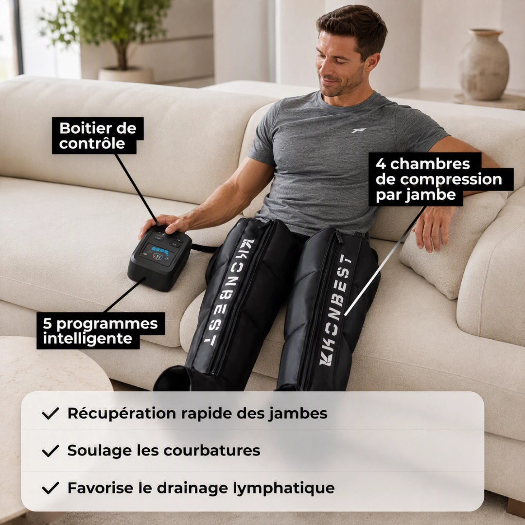 AirWave Pro – Bottes à Compression 4 Cavités