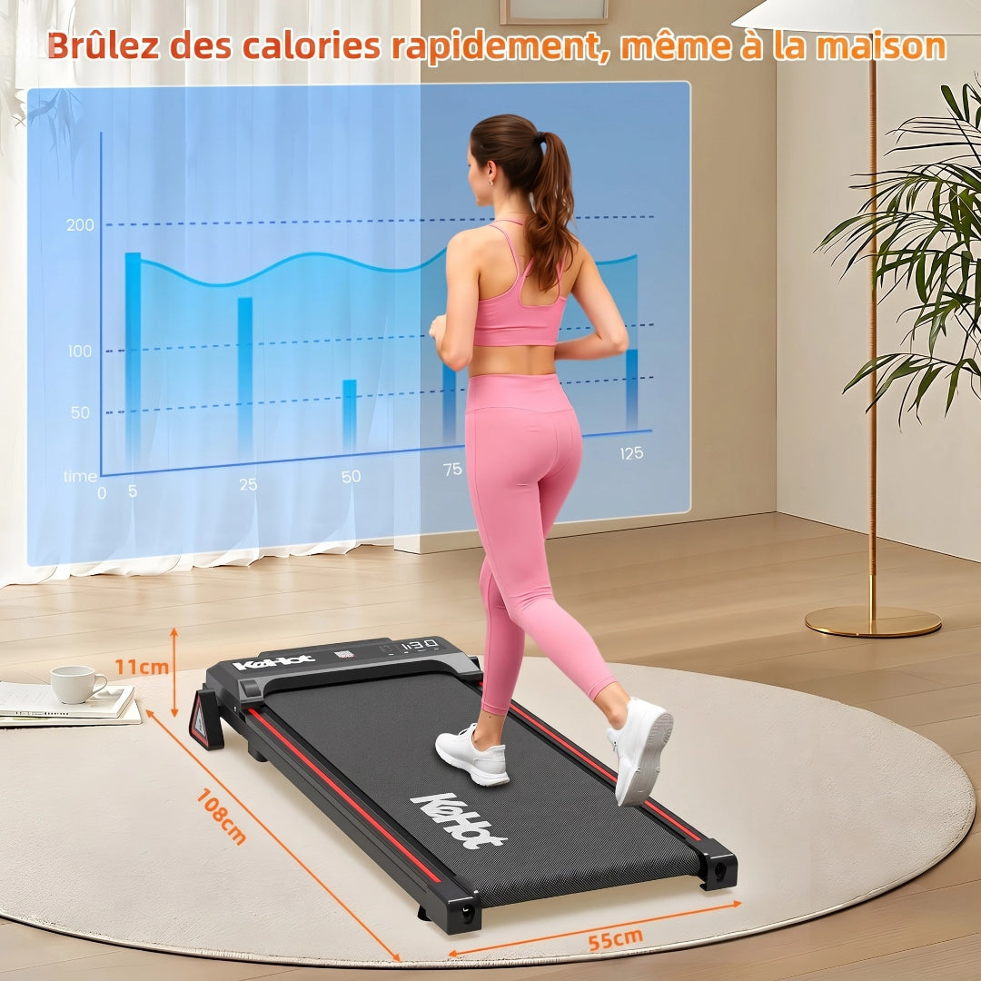 Tapis de marche compact KeHot 3-en-1 avec inclinaison