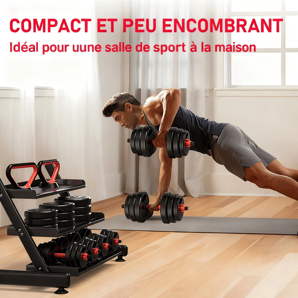 20kg 4-in-1 Adjustable Dumbbell Set