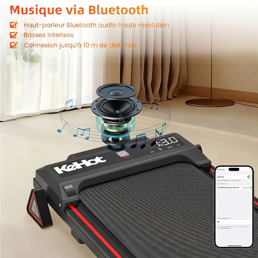 Tapis de marche compact KeHot 3-en-1 avec inclinaison