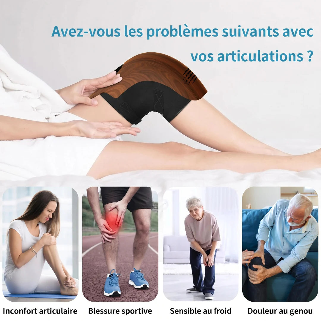 Knee-Relief Pro – Masseur de genoux avec Pétrissage, vibrations, chauffage
