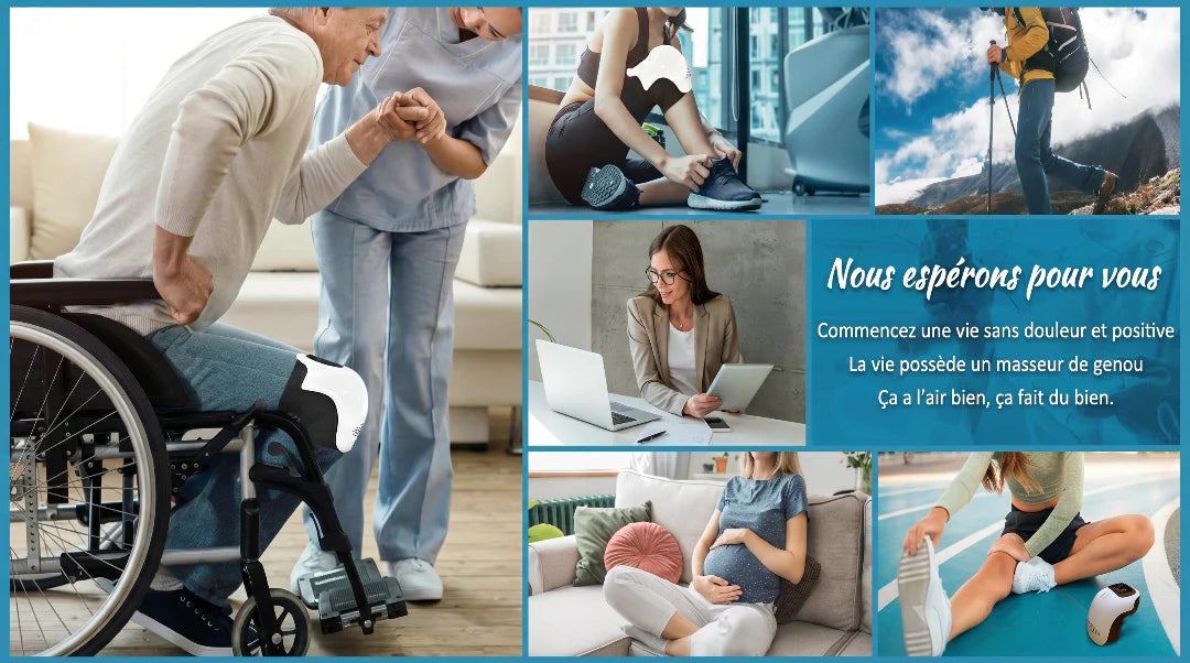Knee-Relief Pro – Masseur de genoux avec Pétrissage, vibrations, chauffage