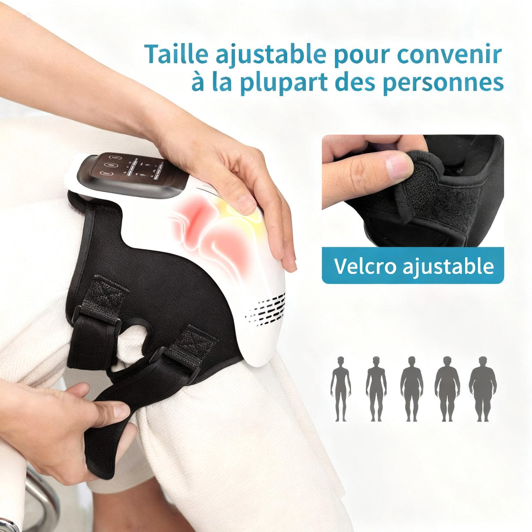 Knee-Relief Pro – Masseur de genoux avec Pétrissage, vibrations, chauffage