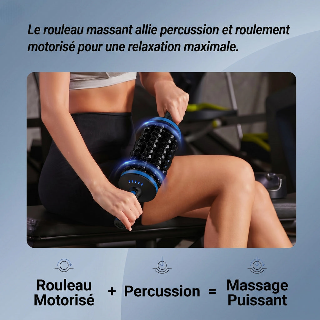 Roller Relief Pro – Masseur Corporel sans fil relaxation musculaire pour le dos, les pieds et les jambes.